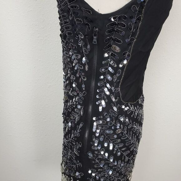 Alice + olivia black and silver ombre sequin dress - Picture 3 of 8